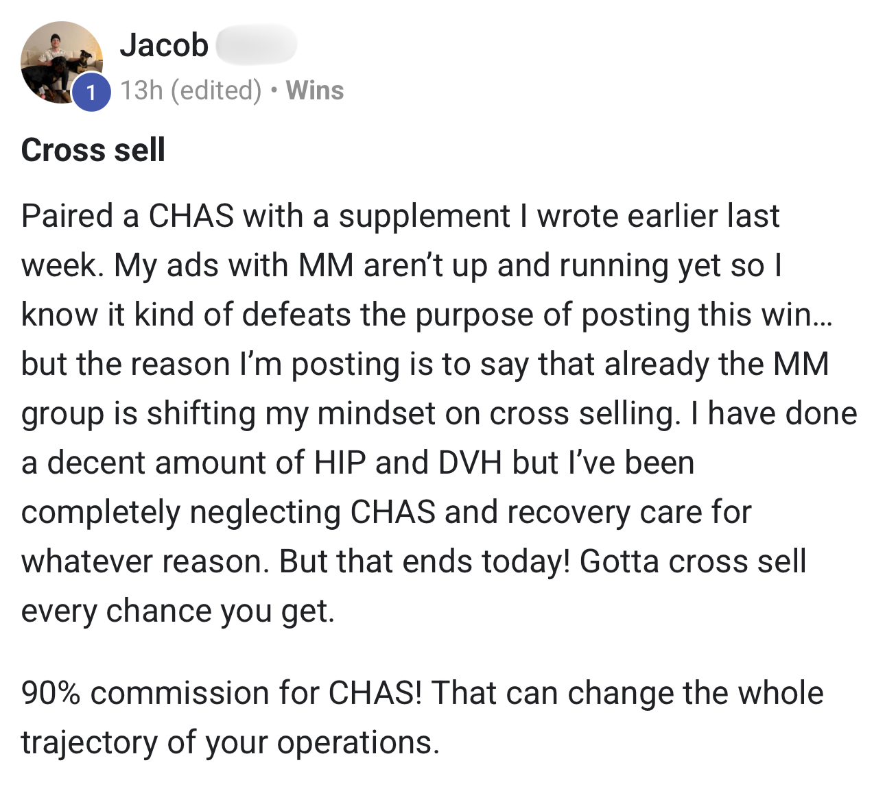 Anonymized Medicare Masters client-reported pipeline & roi result