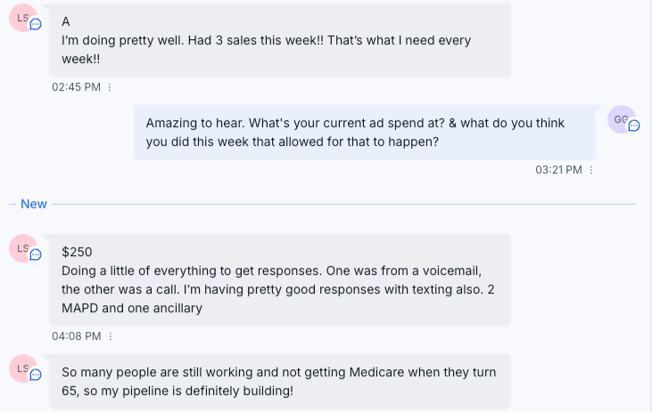 Anonymized Medicare Masters client-reported pipeline & roi result